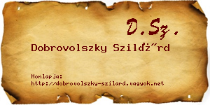 Dobrovolszky Szilárd névjegykártya